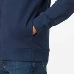 Felpa felpata con cappuccio e zip integrale uomo logo