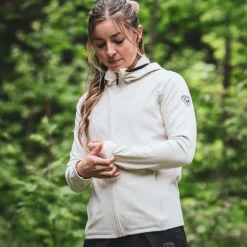 Giacca donna secondo strato stretch con cappuccio e zip integrale