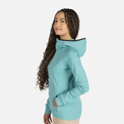 Giacca donna secondo strato stretch con cappuccio e zip integrale