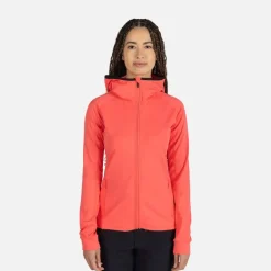 Giacca donna secondo strato stretch con cappuccio e zip integrale