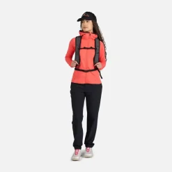 Giacca donna secondo strato stretch con cappuccio e zip integrale