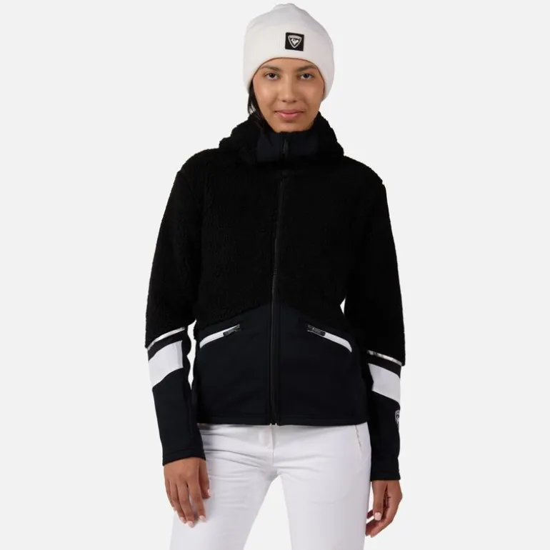 Giacca in pile con cappuccio e zip integrale donna Wispile