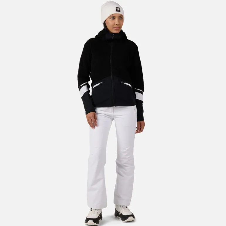 Giacca in pile con cappuccio e zip integrale donna Wispile