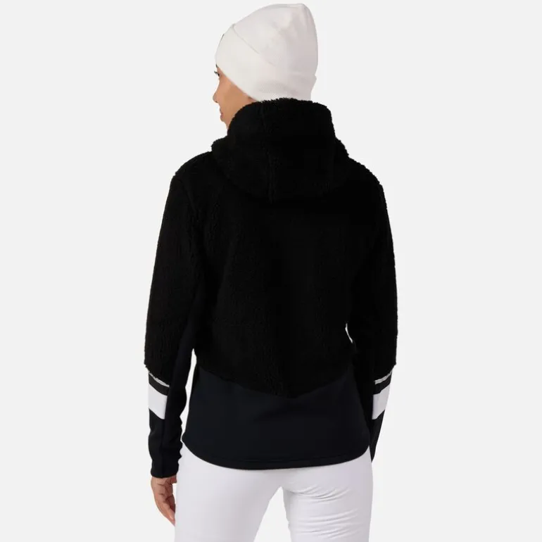 Giacca in pile con cappuccio e zip integrale donna Wispile