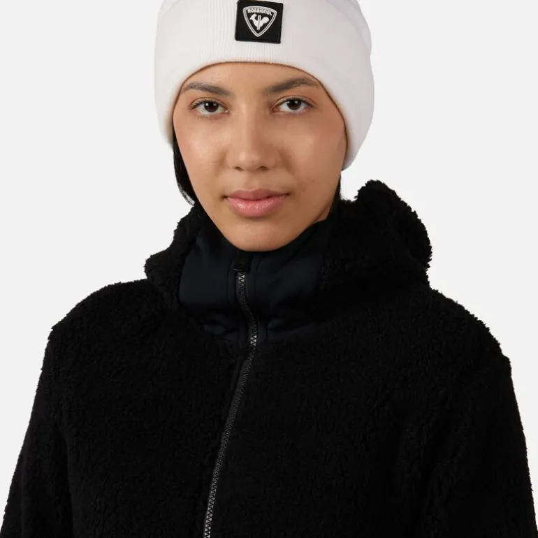 Giacca in pile con cappuccio e zip integrale donna Wispile