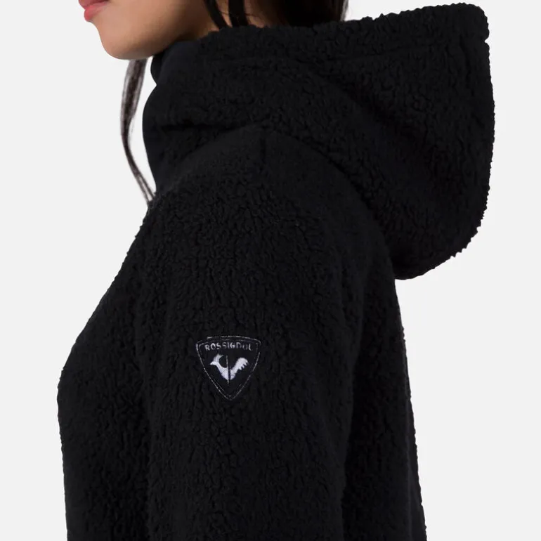 Giacca in pile con cappuccio e zip integrale donna Wispile