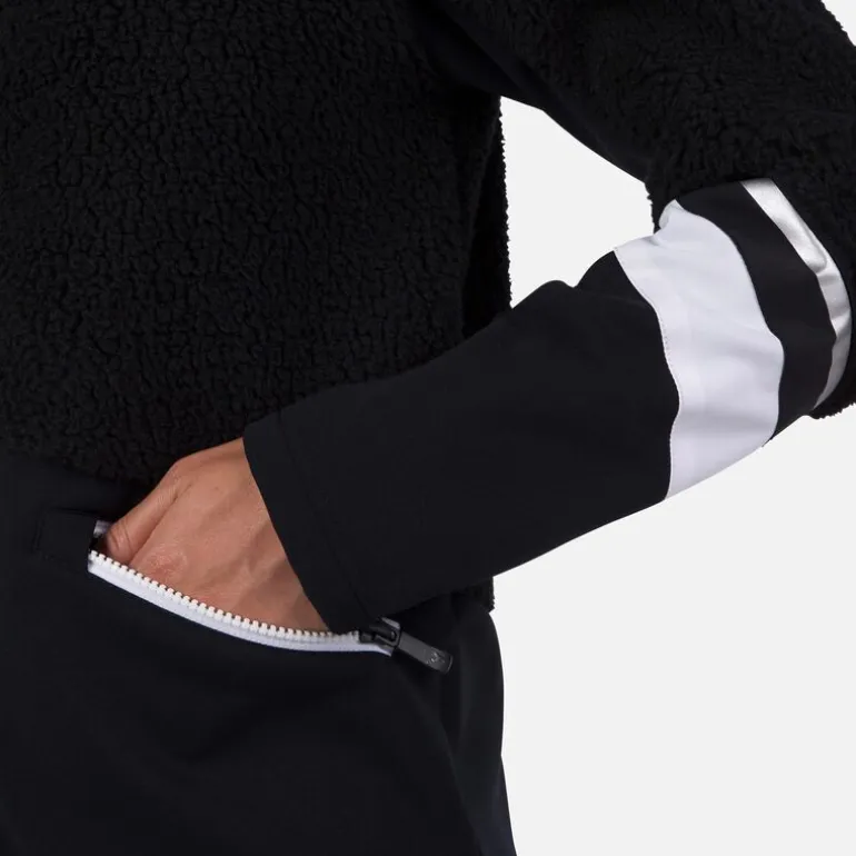 Giacca in pile con cappuccio e zip integrale donna Wispile