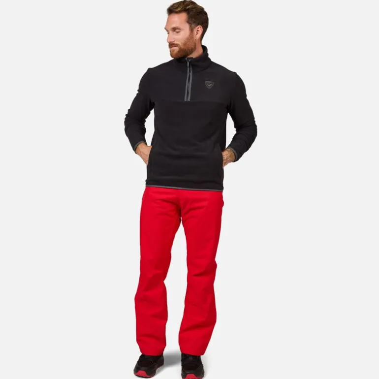 Maglia in pile con mezza zip uomo Strawpile