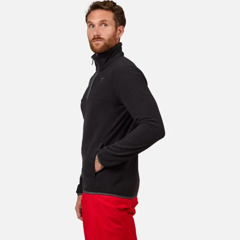 Maglia in pile con mezza zip uomo Strawpile