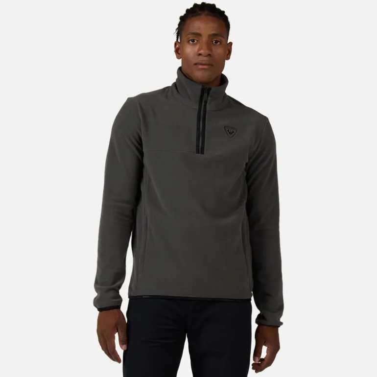 Maglia in pile con mezza zip uomo Strawpile