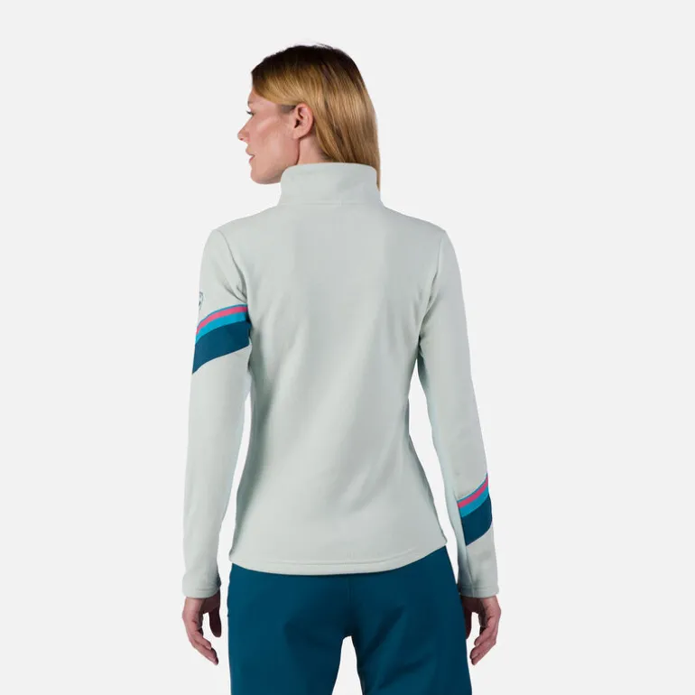 Maglia in pile donna con mezza zip Strawpile