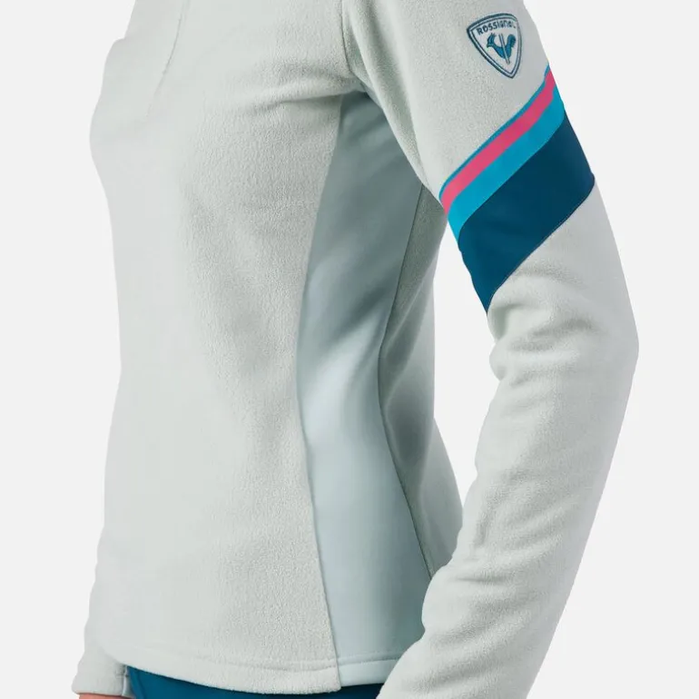 Maglia in pile donna con mezza zip Strawpile
