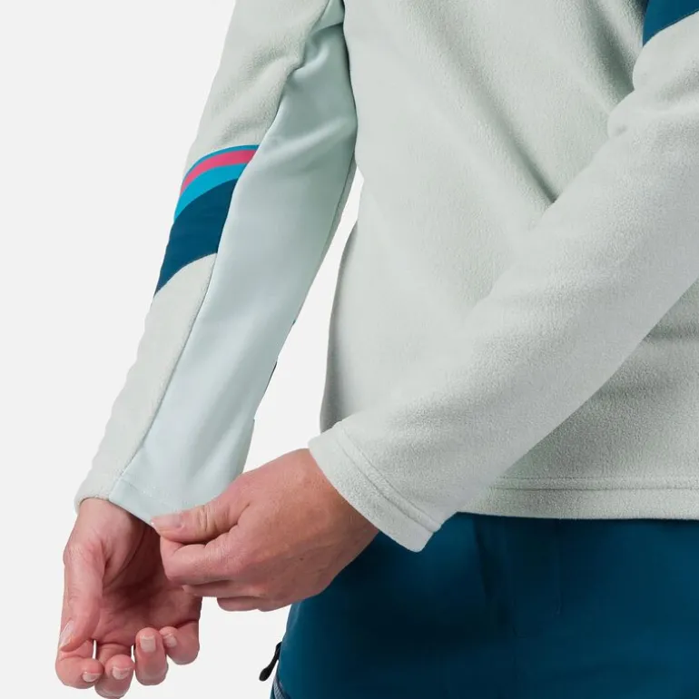 Maglia in pile donna con mezza zip Strawpile