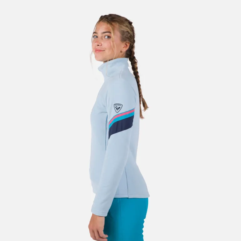 Maglia in pile donna con mezza zip Strawpile