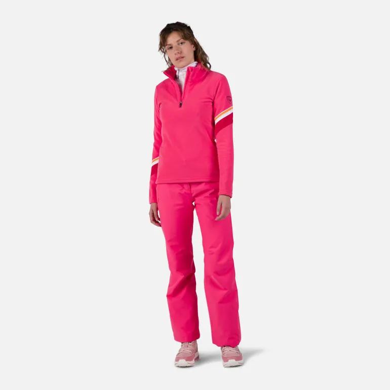 Maglia in pile donna con mezza zip Strawpile