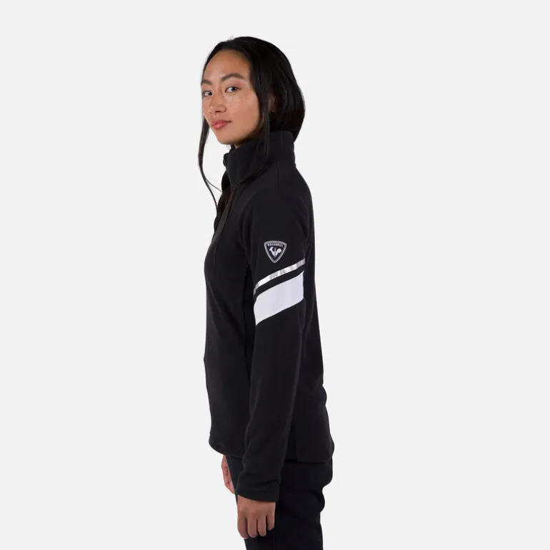 Maglia in pile donna con mezza zip Strawpile
