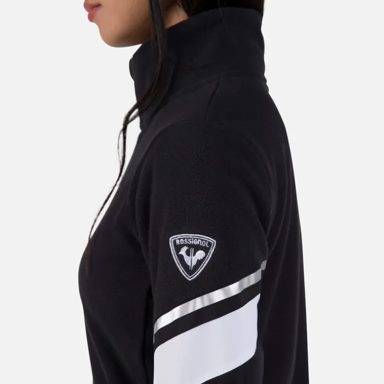 Maglia in pile donna con mezza zip Strawpile