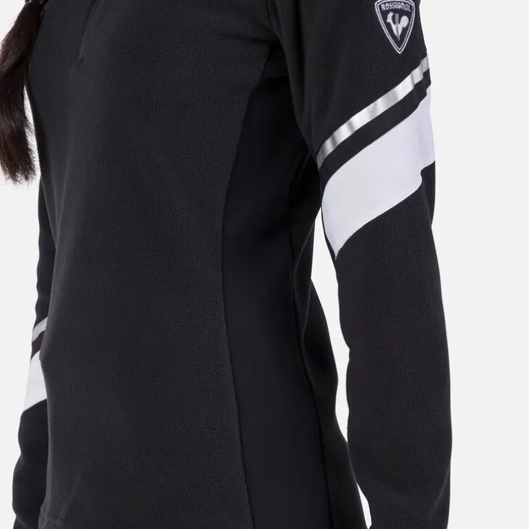 Maglia in pile donna con mezza zip Strawpile