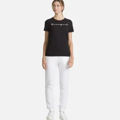 Pantaloni sportivi felpati donna logo