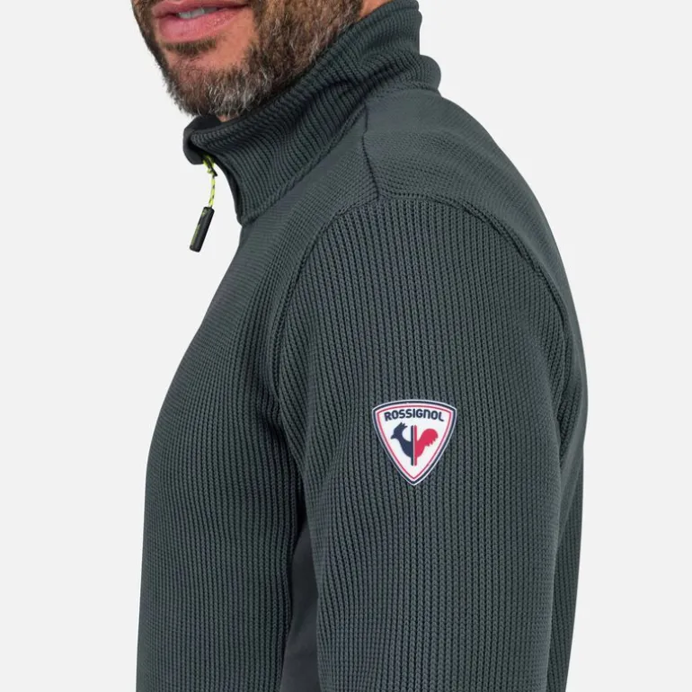 Pile uomo con mezza zip Cieloalto