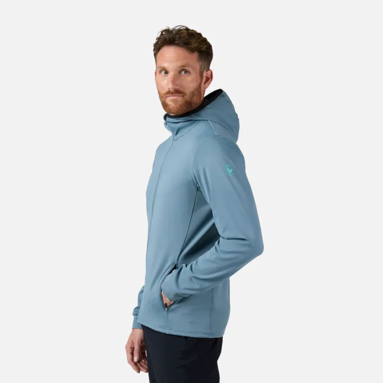 Strato intermedio stretch Full-zip con cappuccio uomo